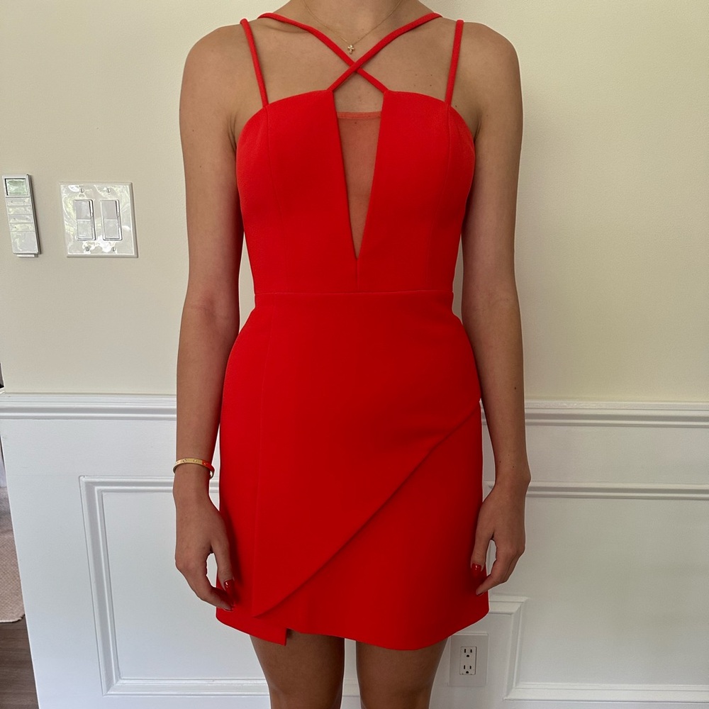 BCBGMAXAZRIA Red Eva Mini Dress